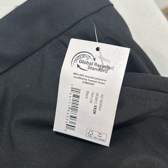 AMAZON ESSENTIAL CHINO PANTS CLASSIC FIT BLACK NEW 38W x 28L - Picture 12 of 14